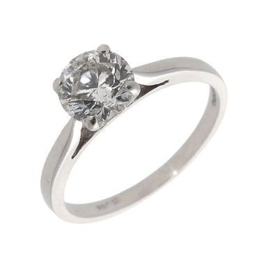 Pre-Owned Platinum 0.97 Carat Diamond Solitaire Ring