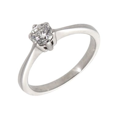 Pre-Owned 18ct White Gold 0.33ct Diamond Solitaire Ring
