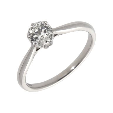 Pre-Owned 18ct White Gold 0.53 Carat Diamond Solitaire Ring
