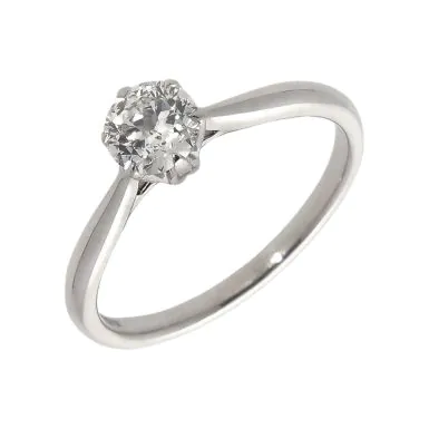 Pre-Owned 18ct White Gold 0.53 Carat Diamond Solitaire Ring
