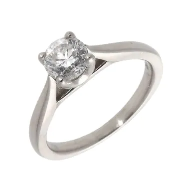 Pre-Owned Platinum 0.70 Carat Diamond Solitaire Ring