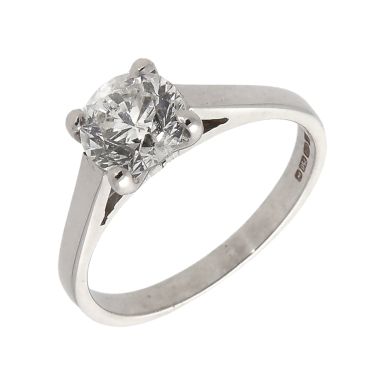 Pre-Owned 18ct White Gold 0.96ct Diamond Solitaire Ring