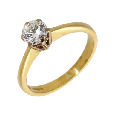 Pre-Owned 18ct Yellow Gold 0.50 Carat Diamond Solitaire Ring