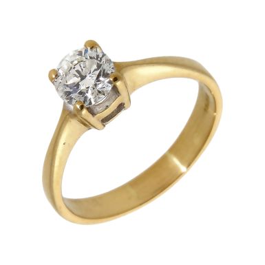 Pre-Owned 18ct Yellow Gold 0.89 Carat Diamond Solitaire Ring