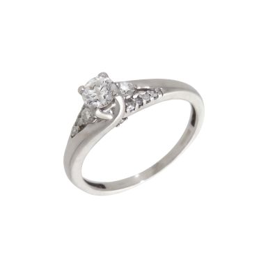Pre-Owned 9ct White Gold Diamond Solitaire Ring