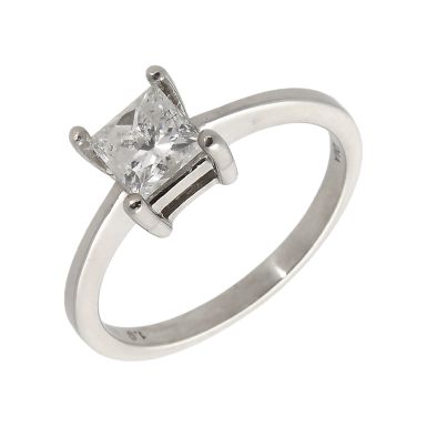 Pre-Owned Platinum 1.00ct Princess Cut Diamond Solitaire Ring