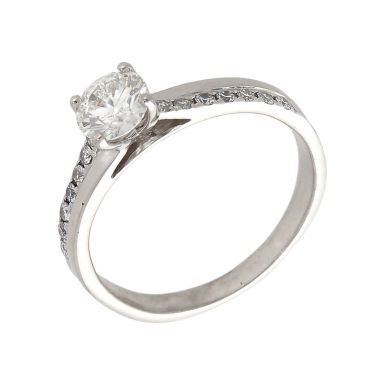 Pre-Owned 18ct White Gold 0.80ct Diamond Solitaire Ring