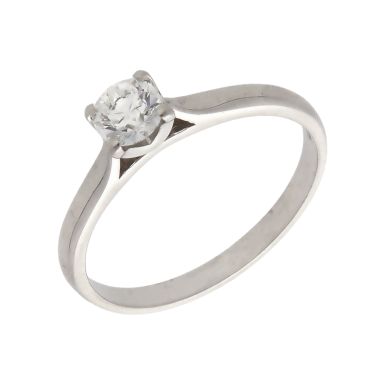 Pre-Owned 18ct White Gold 0.40ct Diamond Solitaire Ring