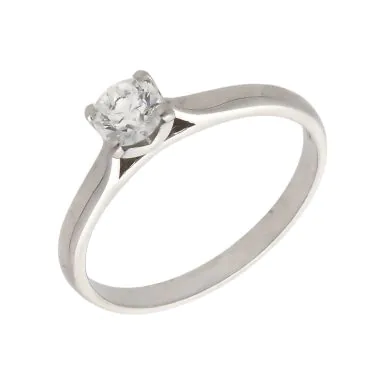 Pre-Owned 18ct White Gold 0.40ct Diamond Solitaire Ring