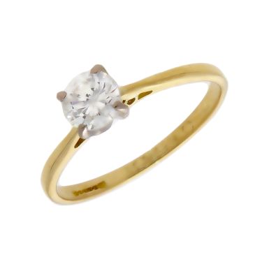 Pre-Owned 18ct Yellow Gold 0.50ct Diamond Solitaire Ring