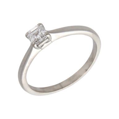 Pre-Owned Platinum 0.50ct Asscher Cut Diamond Solitaire Ring