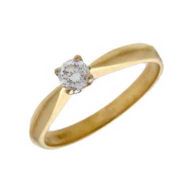 Pre-Owned 18ct Yellow Gold 0.25ct Diamond Solitaire Ring