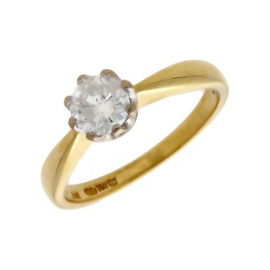 Pre-Owned 18ct Yellow Gold 0.76ct Diamond Solitaire Ring