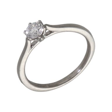 Pre-Owned 18ct White Gold 0.33ct Diamond Solitaire Ring