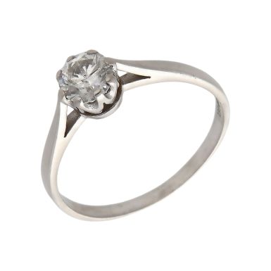 Pre-Owned 18ct White Gold 0.75ct Diamond Solitaire Ring