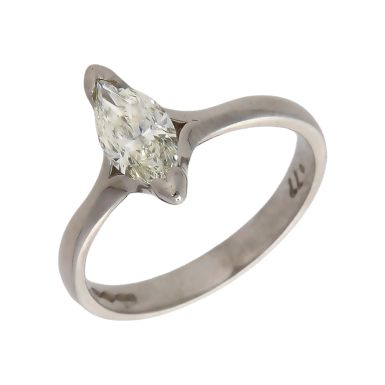 Pre-Owned Platinum 0.77ct Marquise Diamond Solitaire Ring