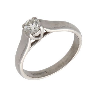 Pre-Owned 18ct White Gold 0.33ct Diamond Solitaire Ring