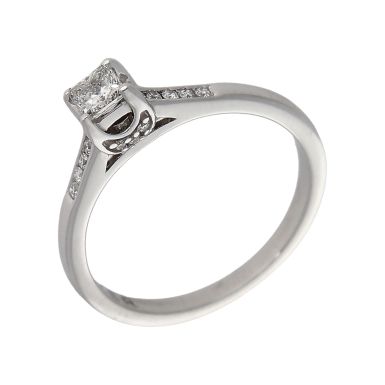 Pre-Owned 18ct Gold Princess Cut Diamond Forever Ring