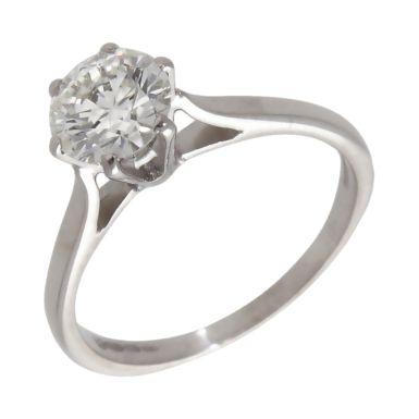 Pre-Owned 18ct White Gold 0.95ct Diamond Solitaire Ring