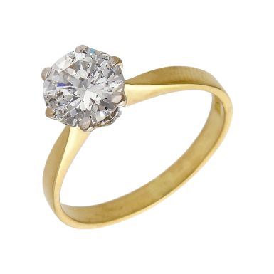 Pre-Owned 18ct Yellow Gold 1.31ct Diamond Solitaire Ring