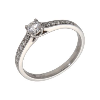 Pre-Owned Platinum 0.23ct Diamond Solitaire & Shoulders Ring