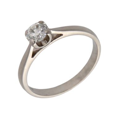 Pre-Owned 18ct White Gold 0.50ct Diamond Solitaire Ring