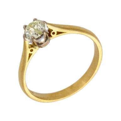 Pre-Owned 18ct Yellow Gold 0.54 Carat Diamond Solitaire Ring