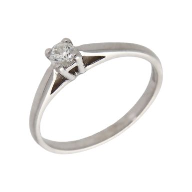 Pre-Owned 9ct White Gold 0.12ct Diamond Solitaire Ring