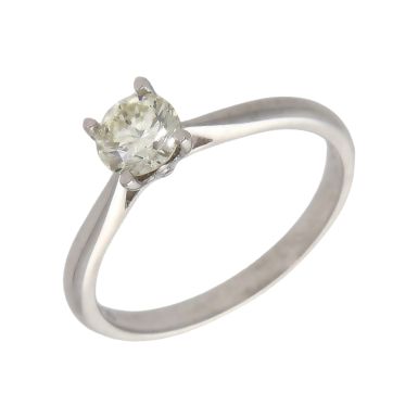 Pre-Owned 18ct White Gold 0.50ct Diamond Solitaire Ring