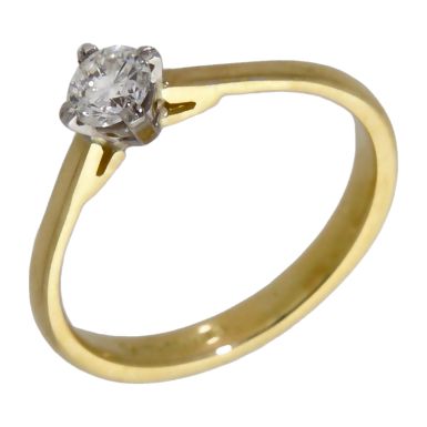Pre-Owned 18ct Yellow Gold 0.25ct Diamond Solitaire Ring