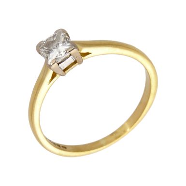 Pre-Owned 18ct Gold 0.65ct Princess Cut Diamond Solitaire Ring