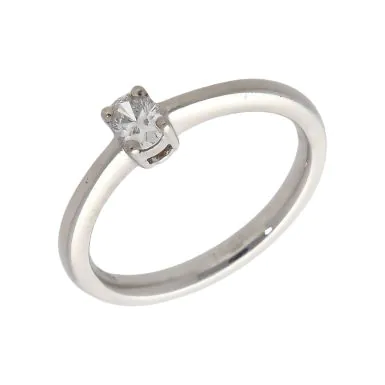 Pre-Owned Platinum 0.25ct Oval Diamond Solitaire Ring