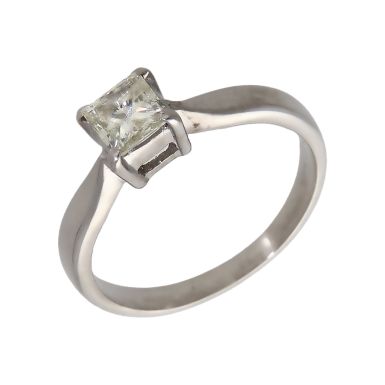 Pre-Owned 14ct White Gold 0.54ct Princess Cut Diamond Ring