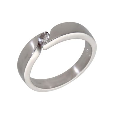 Pre-Owned 18ct White Gold 0.15ct Diamond Set Split Band Ring