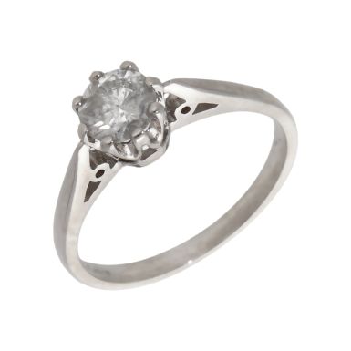 Pre-Owned 18ct White Gold 0.50ct Diamond Solitaire Ring