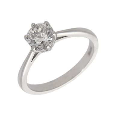 Pre-Owned 18ct White Gold 0.92ct Diamond Solitaire Ring