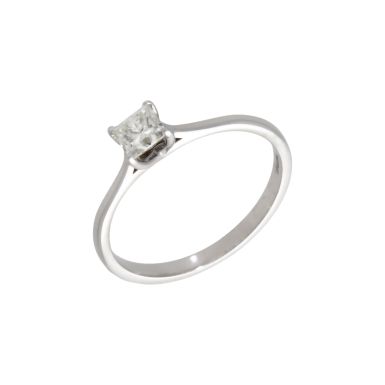 Pre-Owned 9ct White Gold 0.55ct Princess Cut Diamond Ring