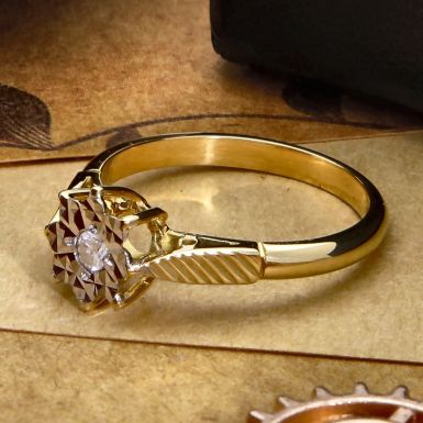 Pre-Owned Vintage 1968 18ct Yellow Gold Diamond Solitaire Ring