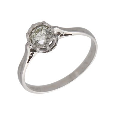 Pre-Owned 18ct White Gold 0.34ct Diamond Solitaire Ring