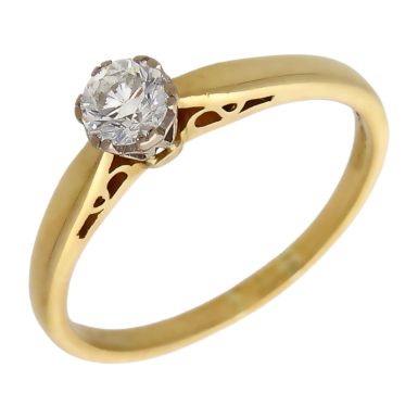 Pre-Owned 18ct Yellow Gold 0.34ct Diamond Solitaire Ring