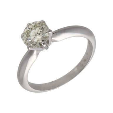 Pre-Owned 18ct White Gold 0.87ct Diamond Solitaire Ring