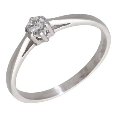Pre-Owned 9ct White Gold 0.13ct Diamond Solitaire Ring