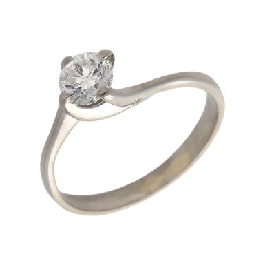 Pre-Owned Platinum 0.70ct Diamond Solitaire Twist Ring