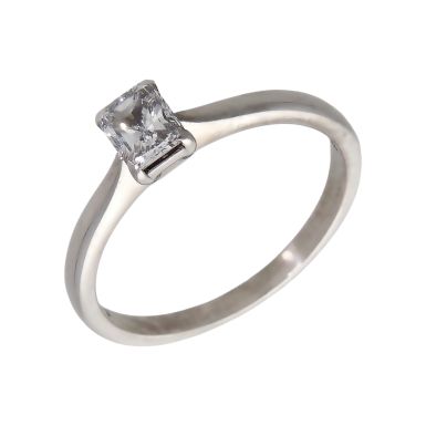Pre-Owned 18ct Gold 0.70ct Radiant Cut Diamond Solitaire Ring