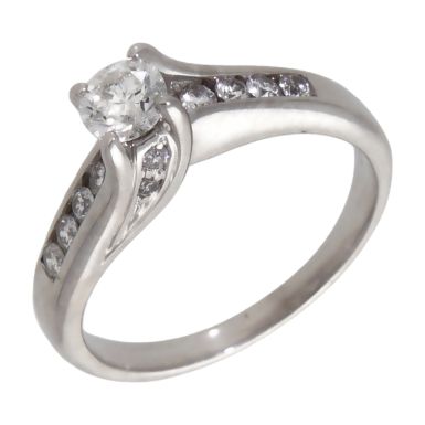 Pre-Owned 18ct White Gold 0.50ct Diamond Solitaire Ring