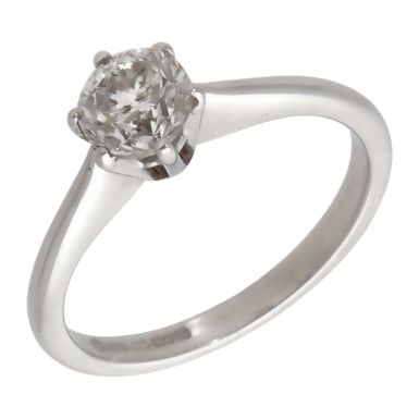 Pre-Owned 18ct White Gold 0.61ct Diamond Solitaire Ring