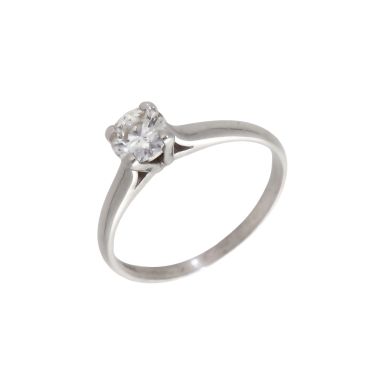 Pre-Owned 18ct White Gold 0.51ct Diamond Solitaire Ring