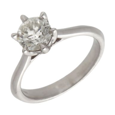Pre-Owned 14ct White Gold 1.00ct Diamond Solitaire Ring