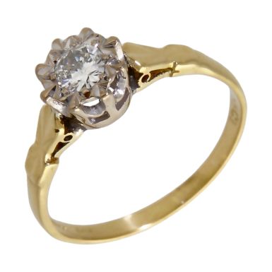 Pre-Owned 18ct Yellow Gold 0.25ct Diamond Solitaire Ring