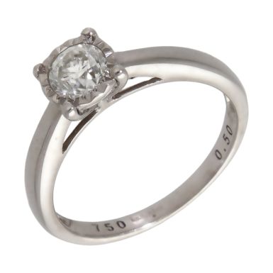 Pre-Owned 18ct White Gold 0.50ct Diamond Solitaire Ring